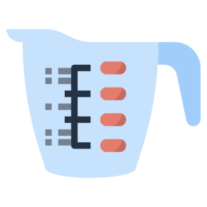 illustrated image of a measuring cup to illustrate how many ounces in a quart