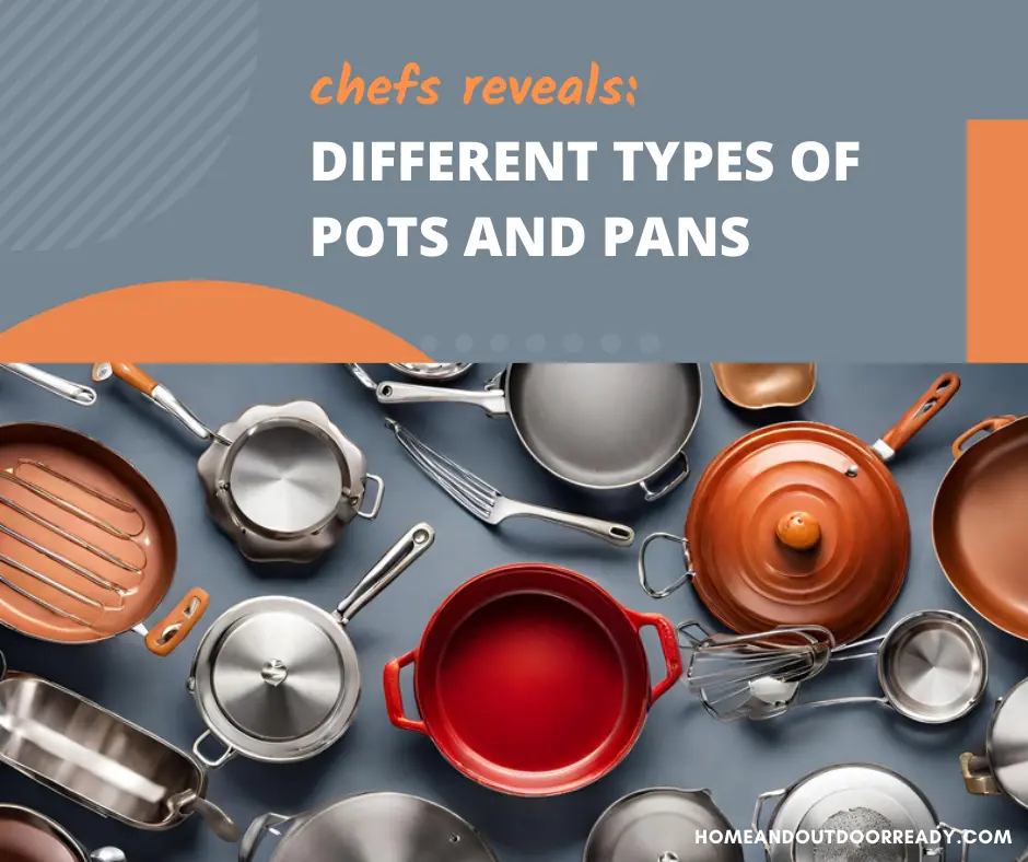 Creative image of pots and pans to show different types of cookware